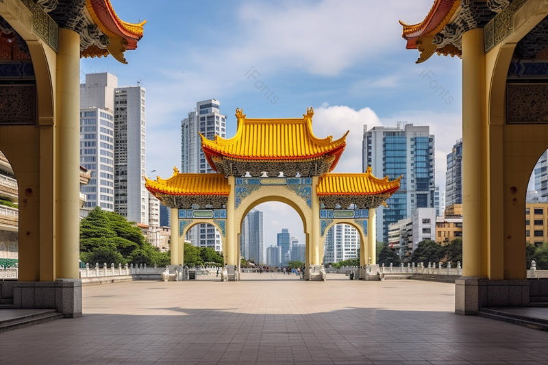 城市地标城市步行街古典背景图,高清,摄影图,摄影图片,图片大全,摄影图免费下载